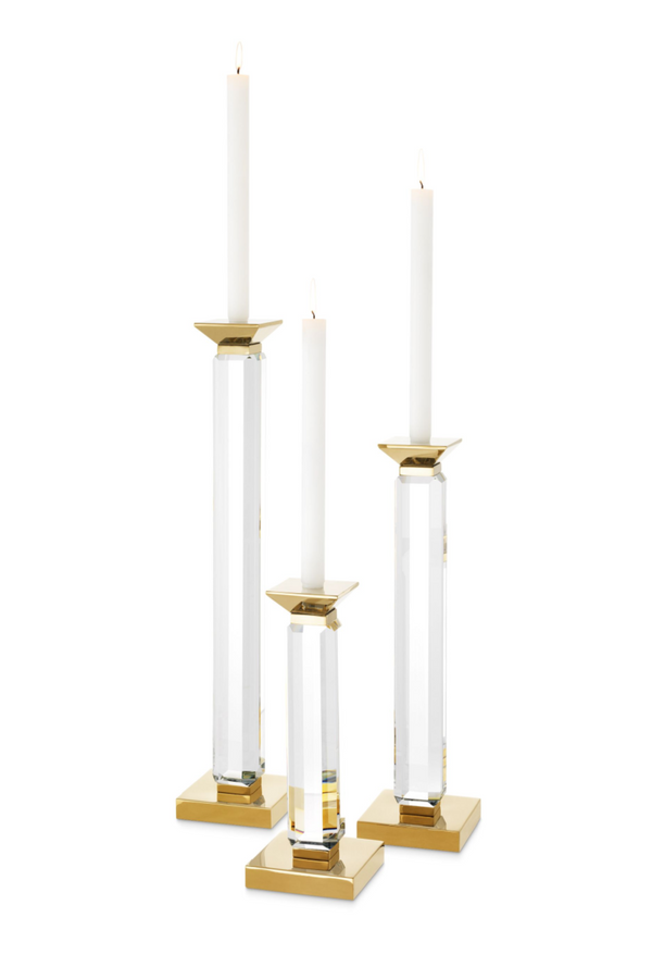 Gold Stick Candle Holder Set of 3 | Eichholtz Livia | Eichholtz Miami