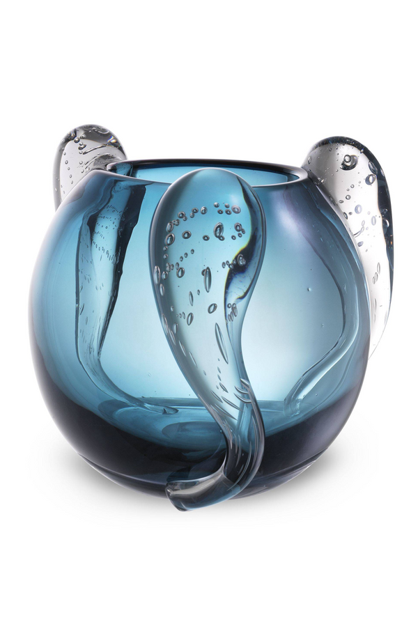 Blue Handblown Glass Vase | Eichholtz Sianluca S | Eichholtz Miami