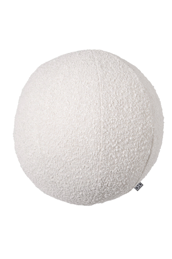 Bouclé Cream Ball Shaped Pillow | Eichholtz Palla L | Eichholtzmiami.com