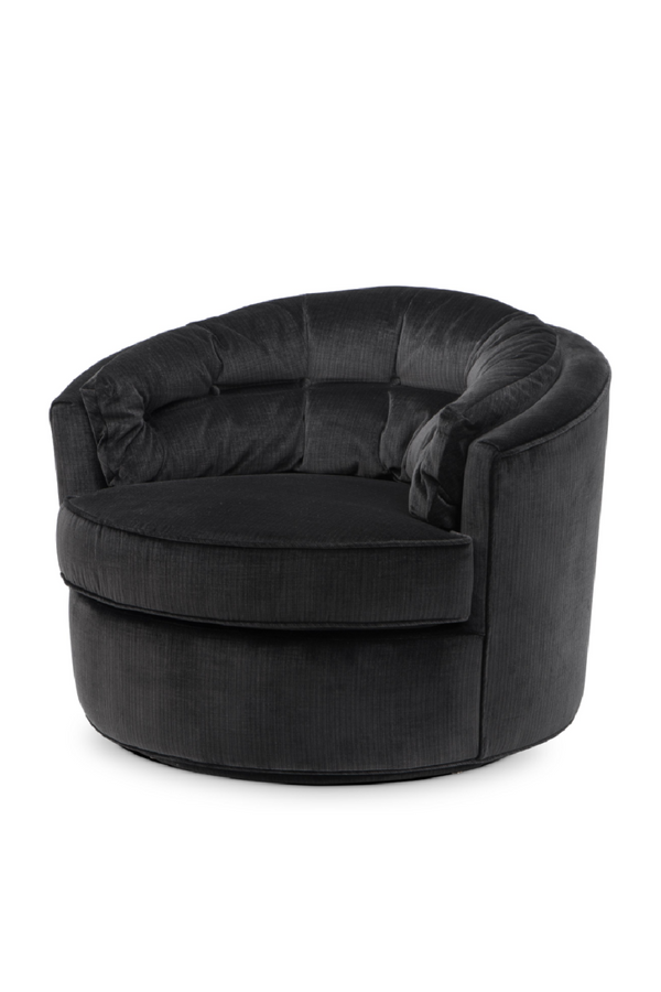 Black Velvet Swivel Chair | Eichholtz Recla | Eichholtzmiami.com
