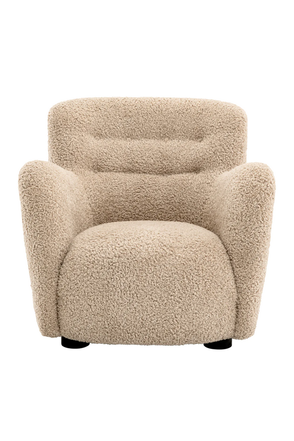 Beige Shearling Lounge Chair | Eichhotz Bixby | Eichholtzmiami.com