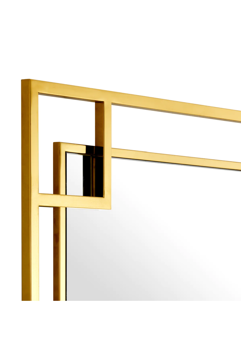 Art Deco Gold Geometric Frame Mirror | Eichholtz Morris | Eichholtz Miami