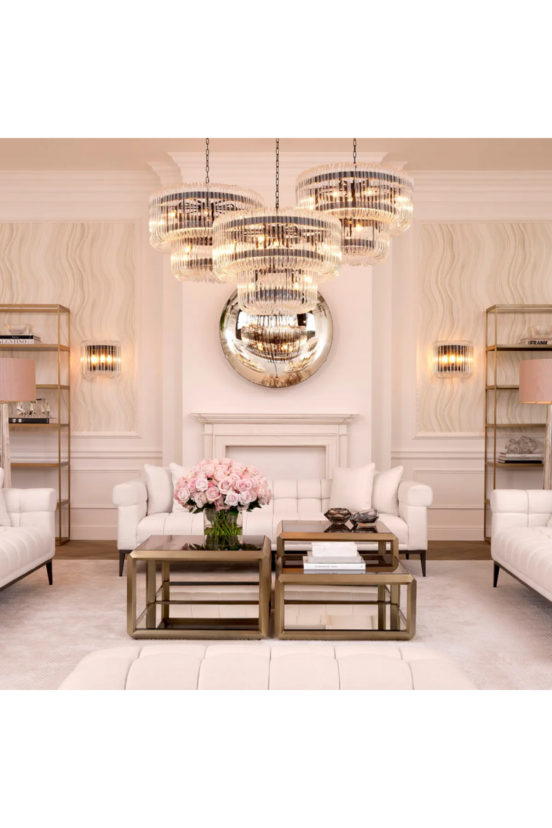 2 Tier Glass Rod Chandelier | Eichholtz Sutton House | Eichholtz Miami