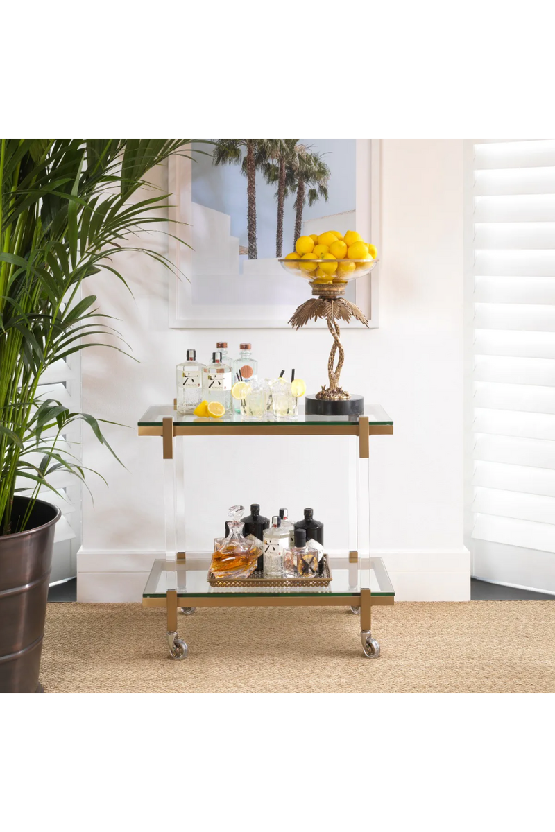 Brass Glass Trolley | Eichholtz Royalton | Eichholtzmiami.com