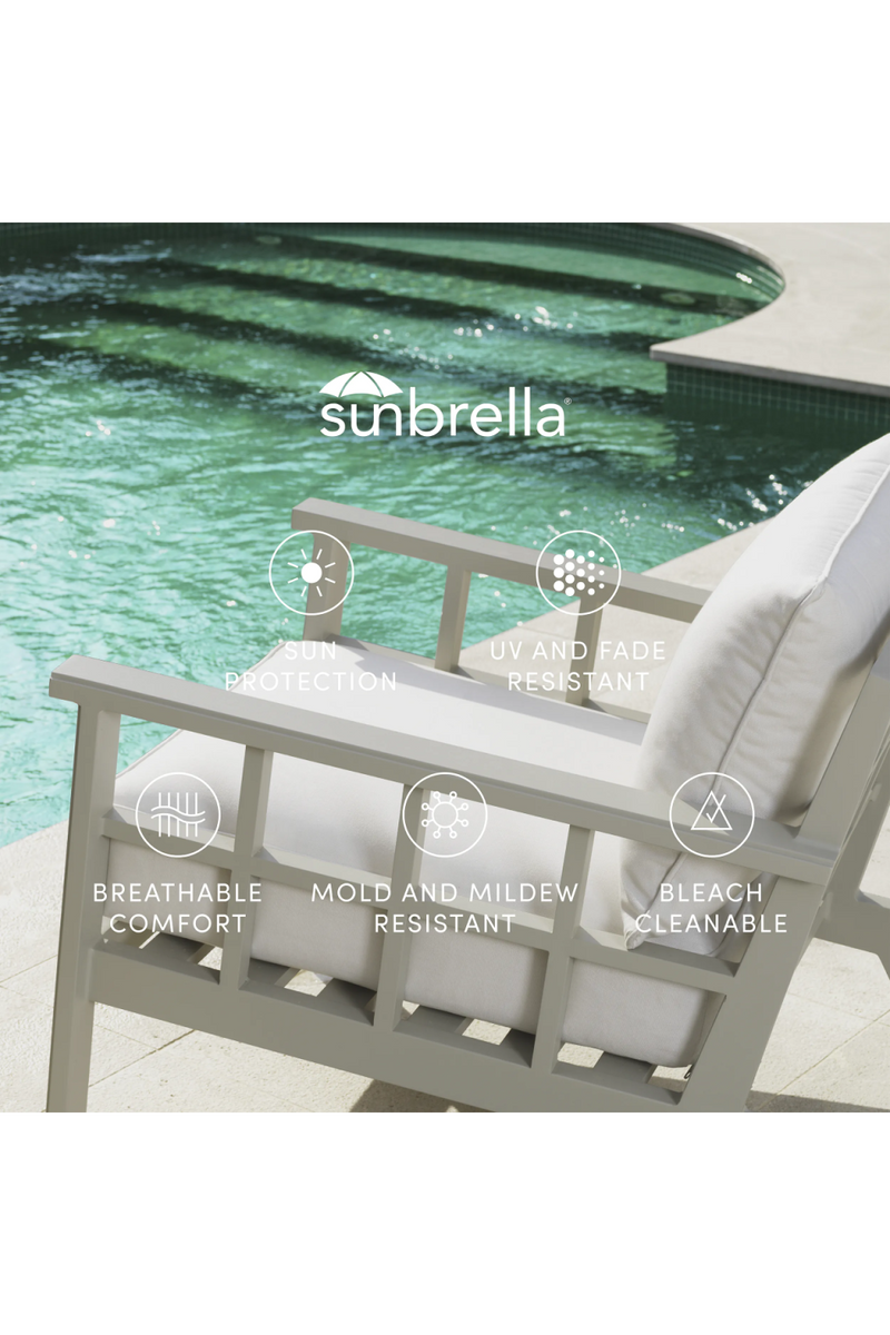 White Outdoor Sunbrella Lounge Chair | Eichholtz Como | EichholtzMiami.com