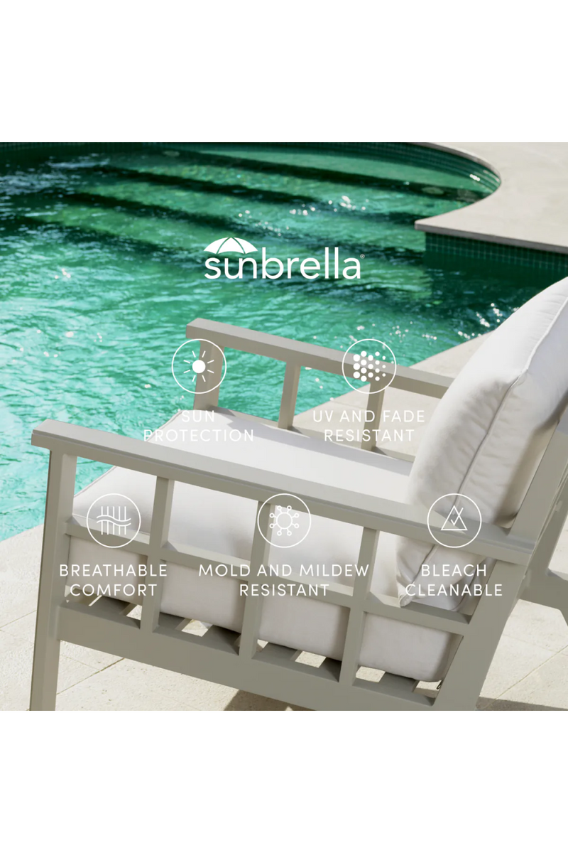 Beige Sunbrella Outdoor Lounge Chair | Eichholtz Cap-Antibes | Eichholtz Miami