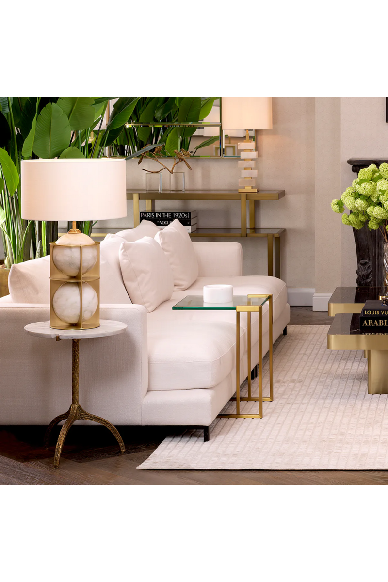 White Marble Brass Side Table | Eichholtz Cortina | Eichholtzmiami.com