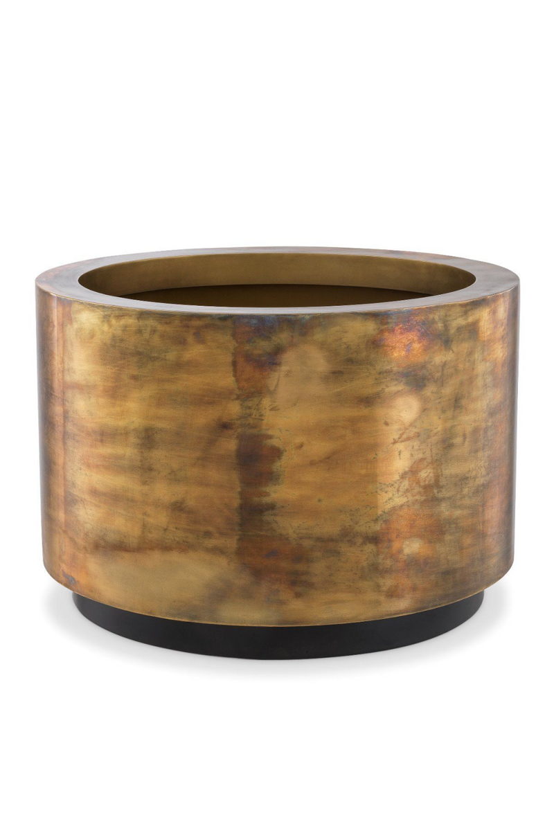 Vintage Brass Round Planter | Eichholtz Jasper | Oroatrade.com