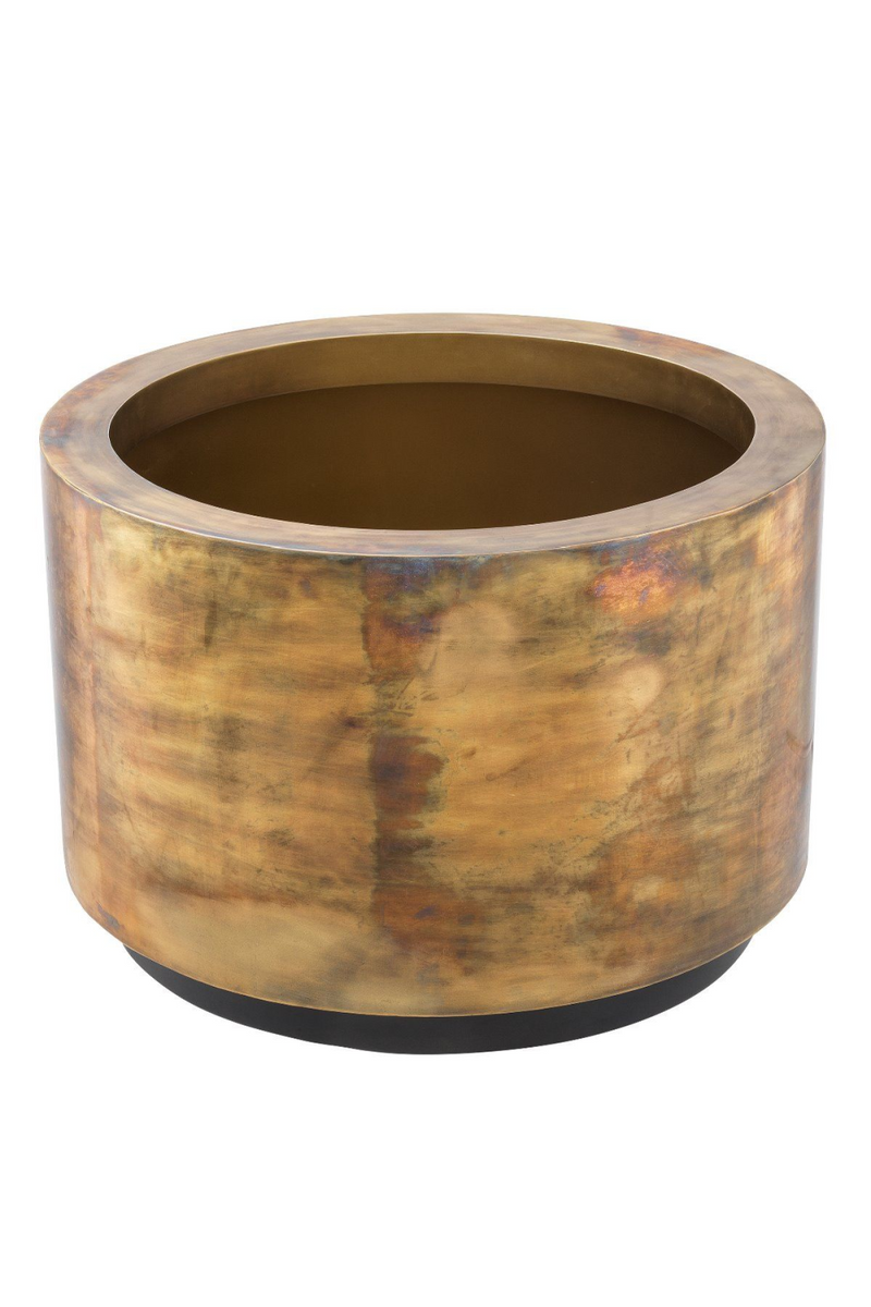 Vintage Brass Round Planter | Eichholtz Jasper | Oroatrade.com