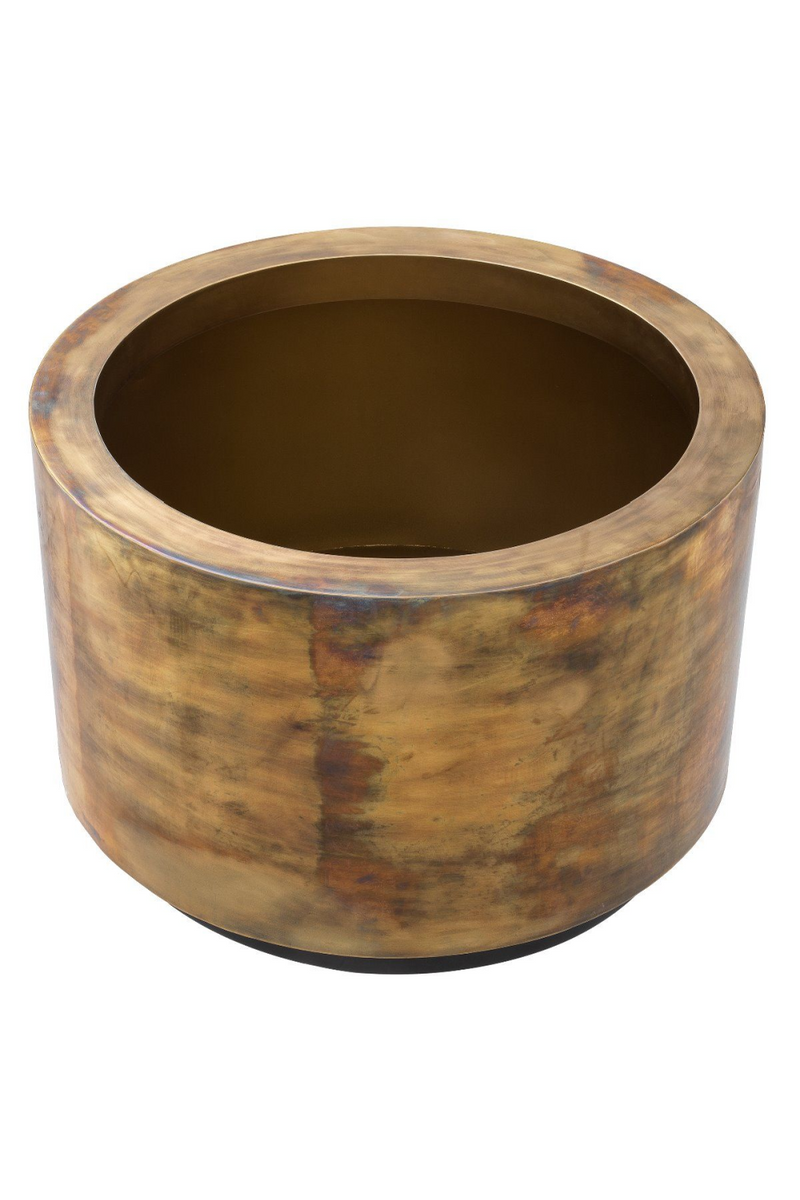 Vintage Brass Round Planter | Eichholtz Jasper | Oroatrade.com