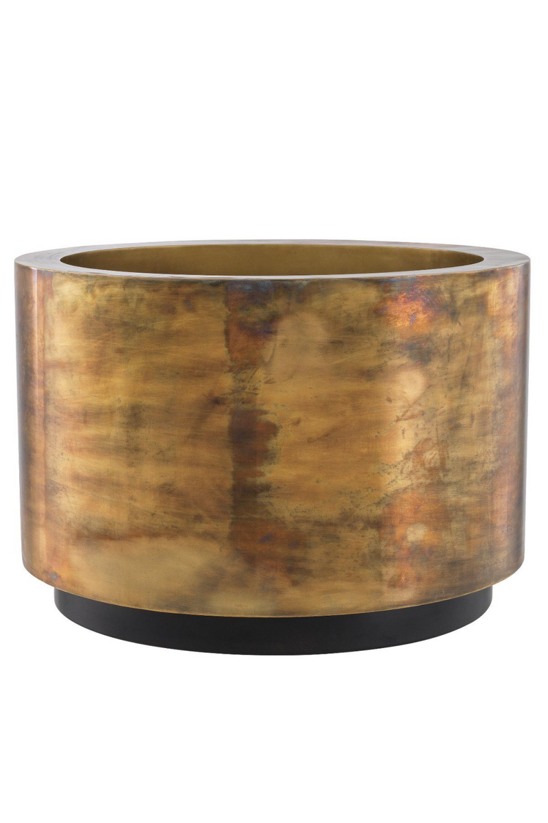 Vintage Brass Round Planter | Eichholtz Jasper | Oroatrade.com