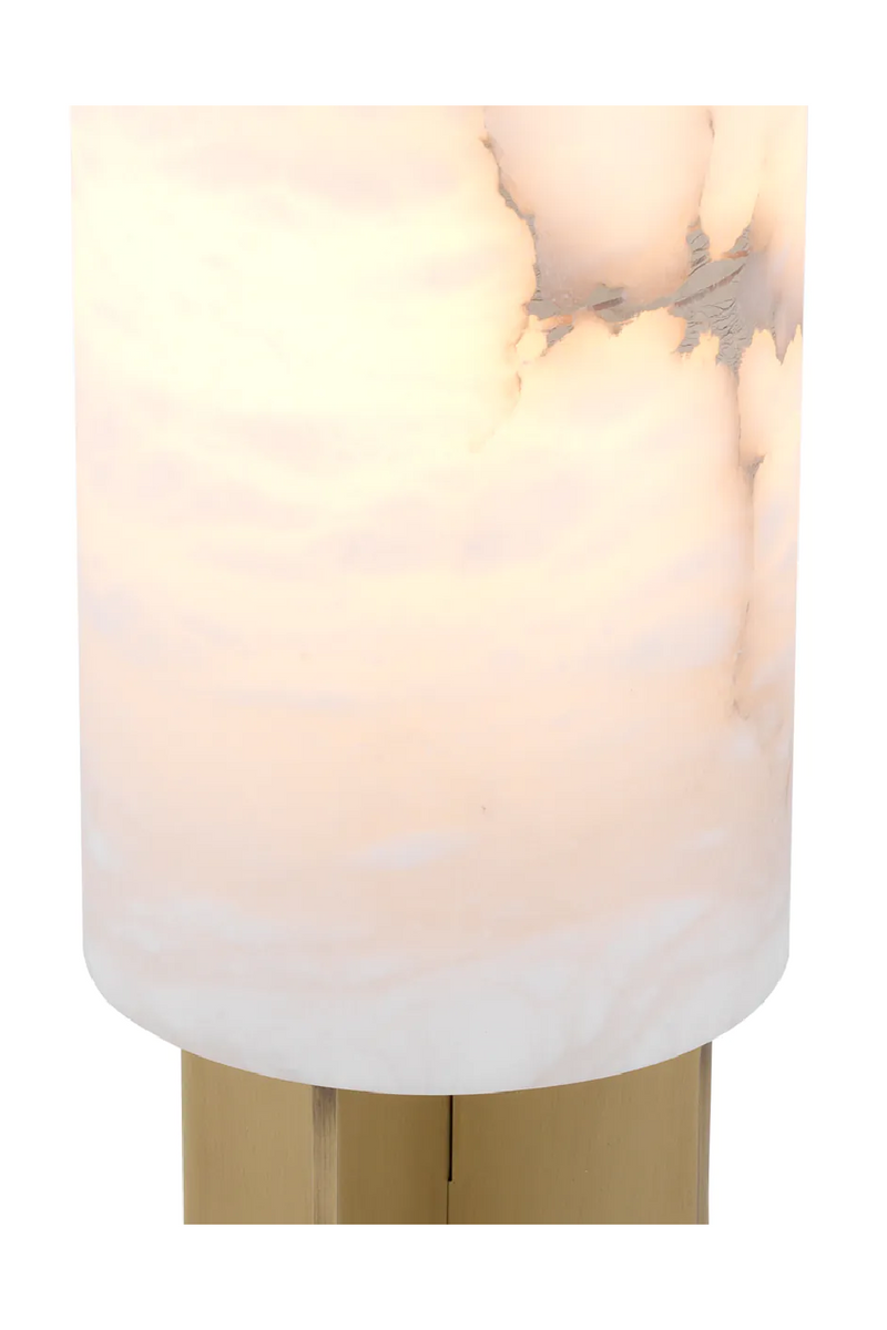 Round Brass Alabaster Table Lamp | Eichholtz | Eichholtz Miami