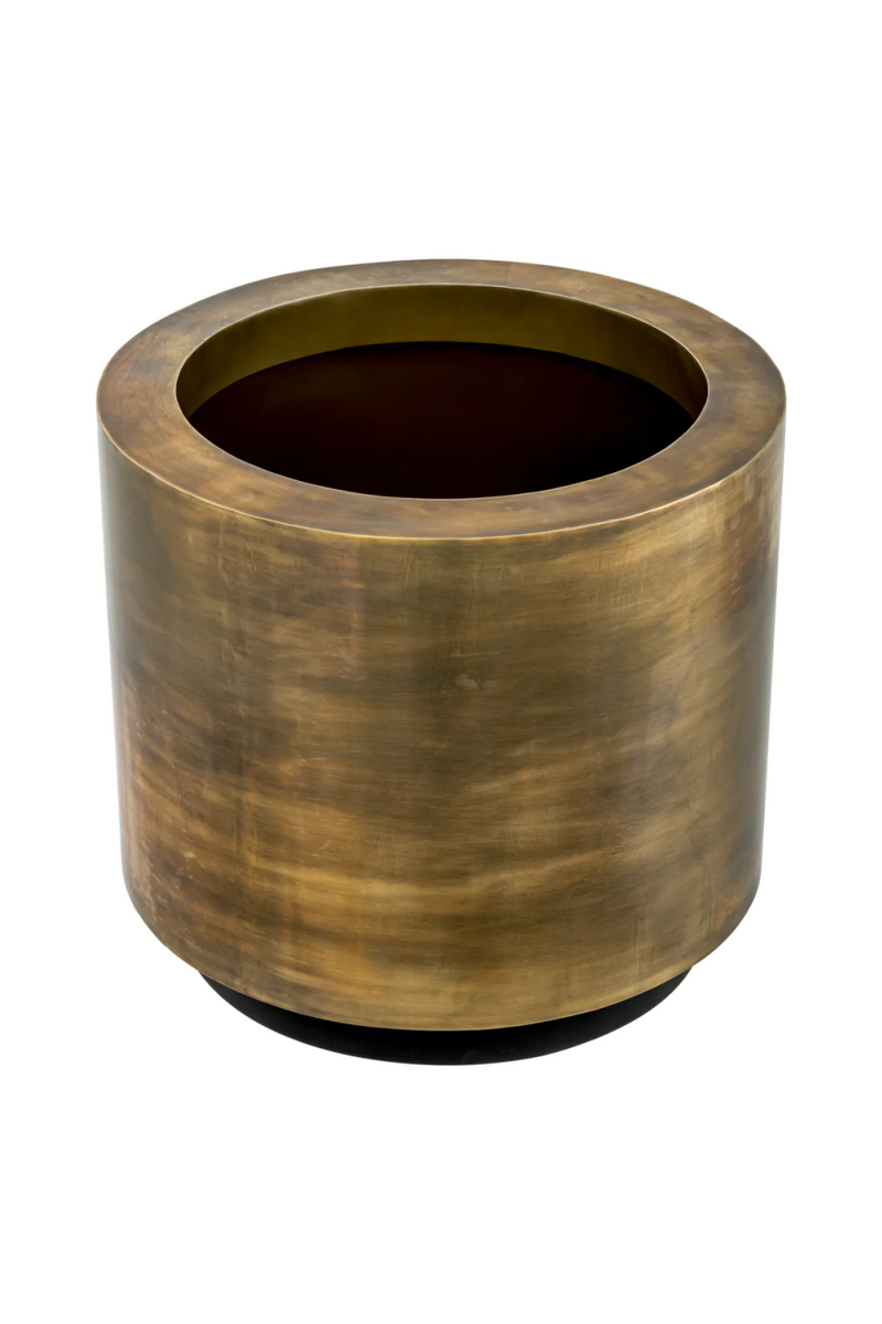 Vintage Brass Round Planter | Eichholtz Jasper | Oroatrade.com