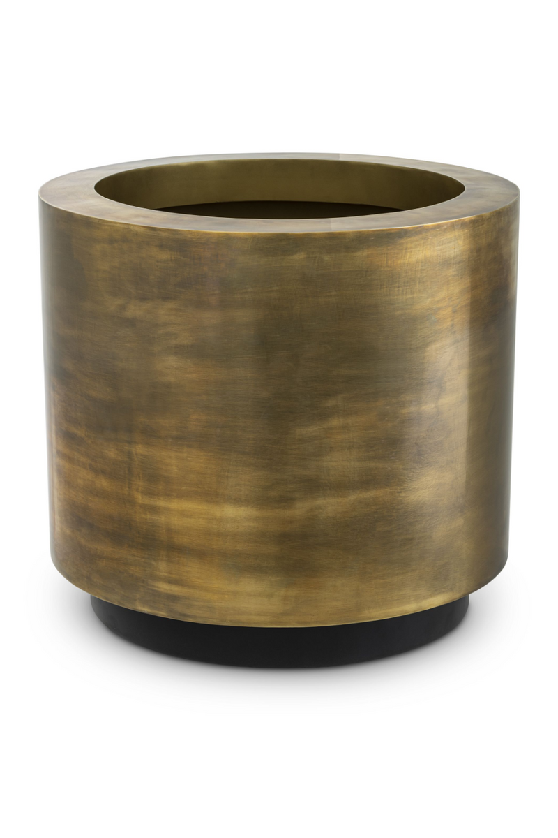 Vintage Brass Round Planter | Eichholtz Jasper | Oroatrade.com