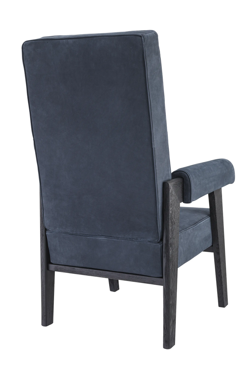 Blue Leather High-Back Chair | Eichholtz Milo | Eichholtzmiami.com