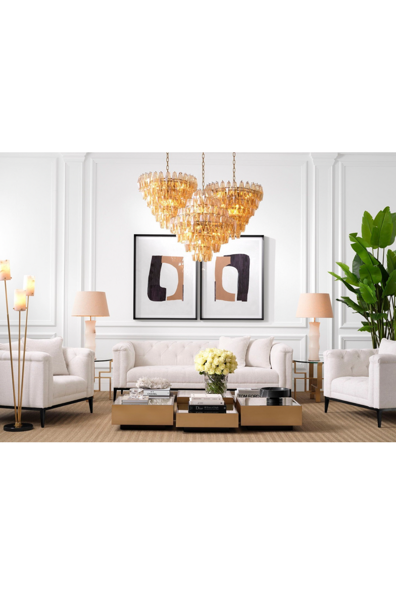 Diamond Amber Glass Chandelier | Eichholtz Benini | Eichholtzmiami.com