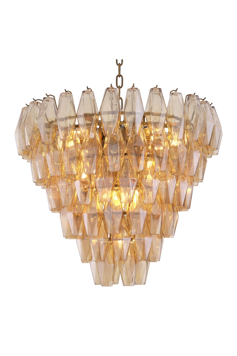 Diamond Amber Glass Chandelier | Eichholtz Benini | Eichholtzmiami.com