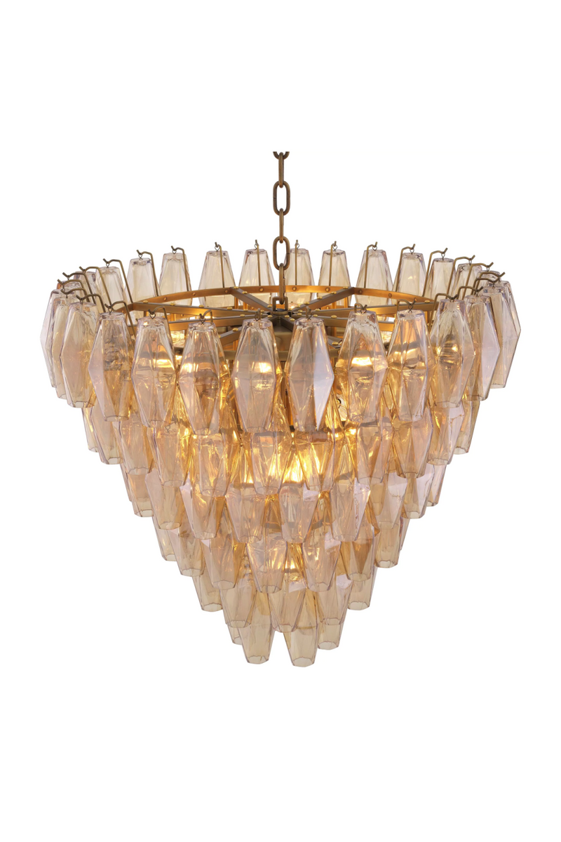 Diamond Amber Glass Chandelier | Eichholtz Benini | Eichholtzmiami.com