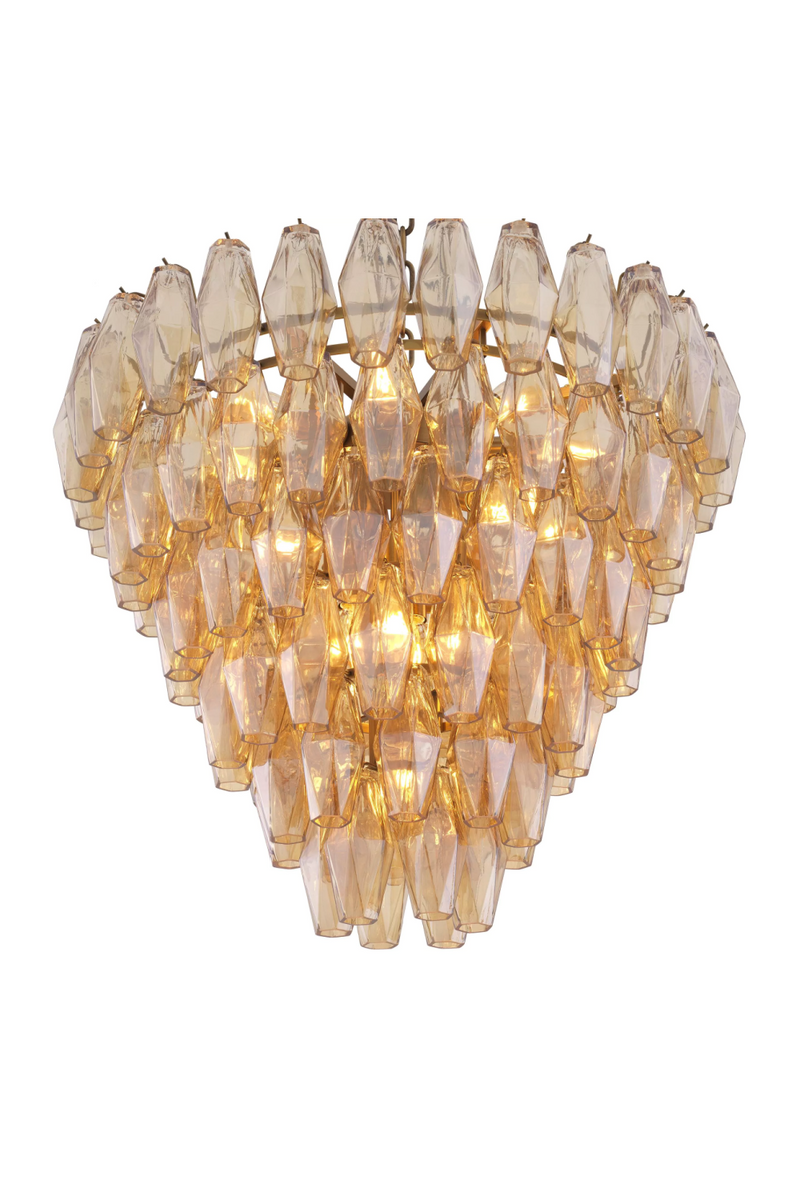 Diamond Amber Glass Chandelier | Eichholtz Benini | Eichholtzmiami.com