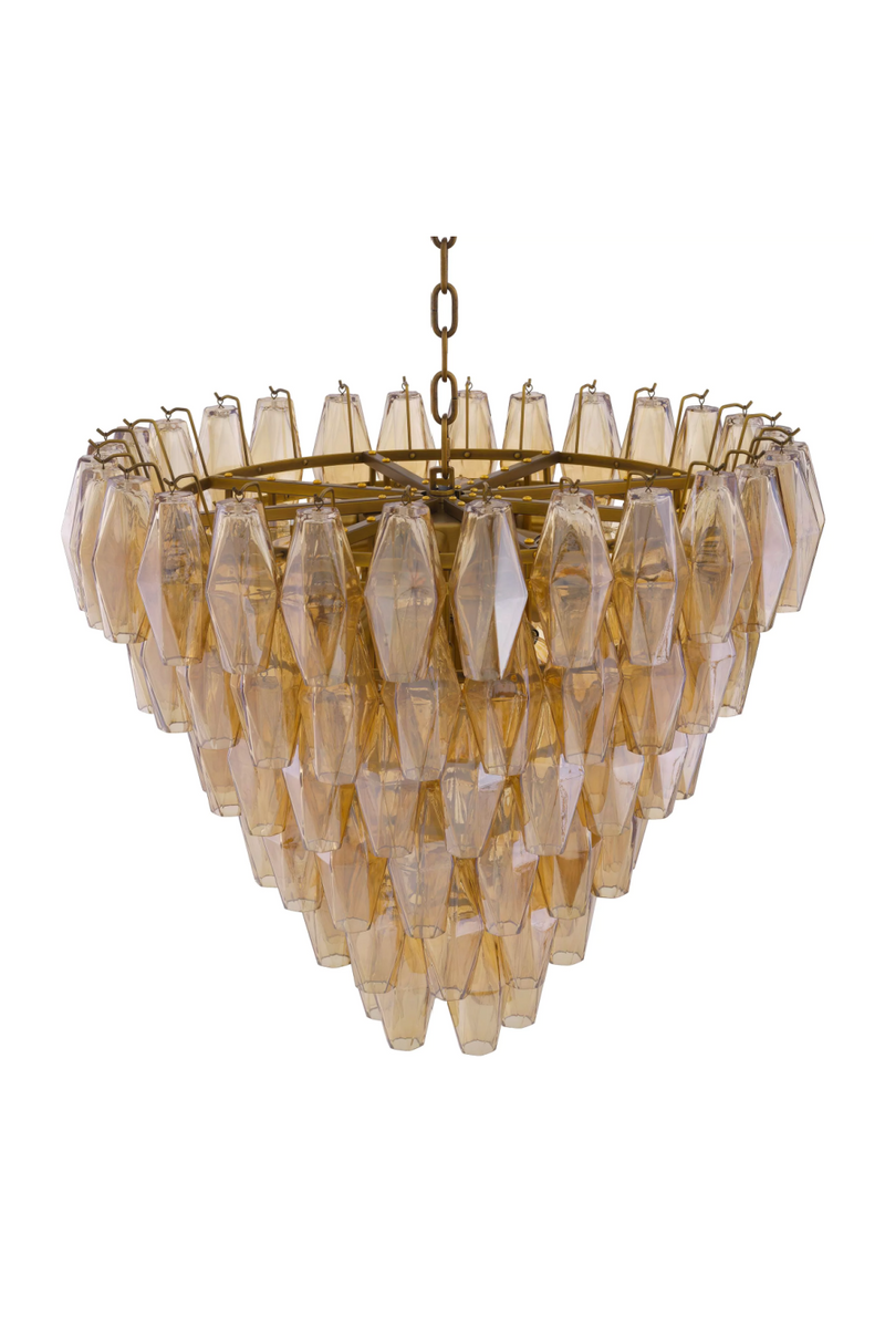 Diamond Amber Glass Chandelier | Eichholtz Benini | Eichholtzmiami.com