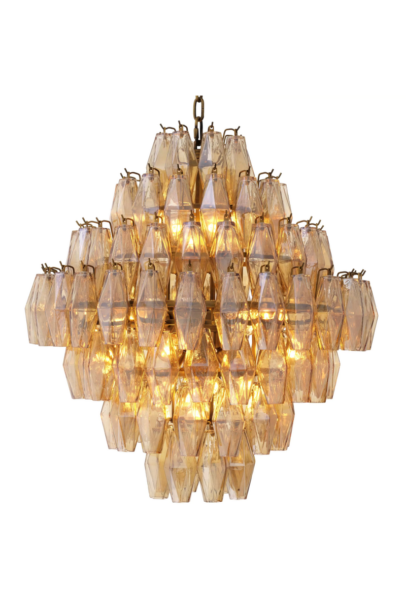 Diamond Amber Glass Chandelier | Eichholtz Benini | Eichholtzmiami.com