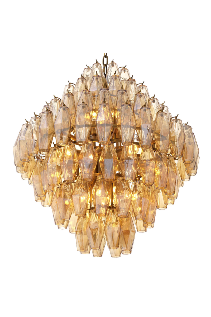 Diamond Amber Glass Chandelier | Eichholtz Benini | Eichholtzmiami.com