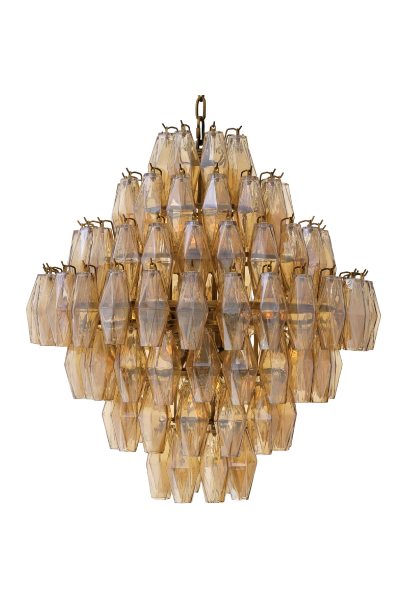 Diamond Amber Glass Chandelier | Eichholtz Benini | Eichholtzmiami.com