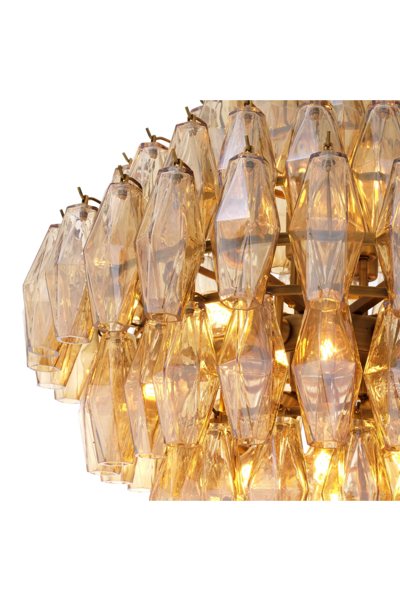 Diamond Amber Glass Chandelier | Eichholtz Benini | Eichholtzmiami.com