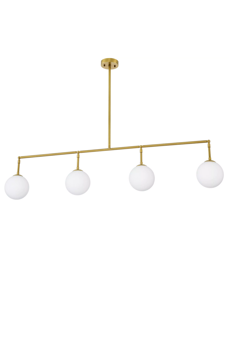 White Glass Globes Chandelier | Eichholtz Tara | OROA TRADE