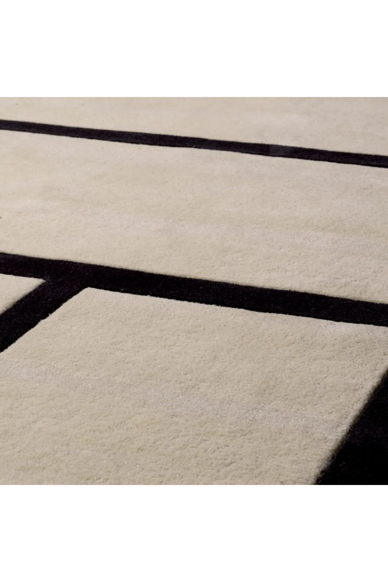 Off White Geometrical Wool Rug 10' x 13' | Eichholtz Omar | Eichholtzmiami.com