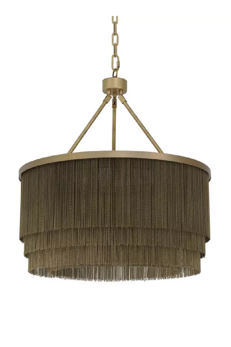 Round Golden Fringed Chandelier | Eichholtz Tissot | Eichholtzmiami.com