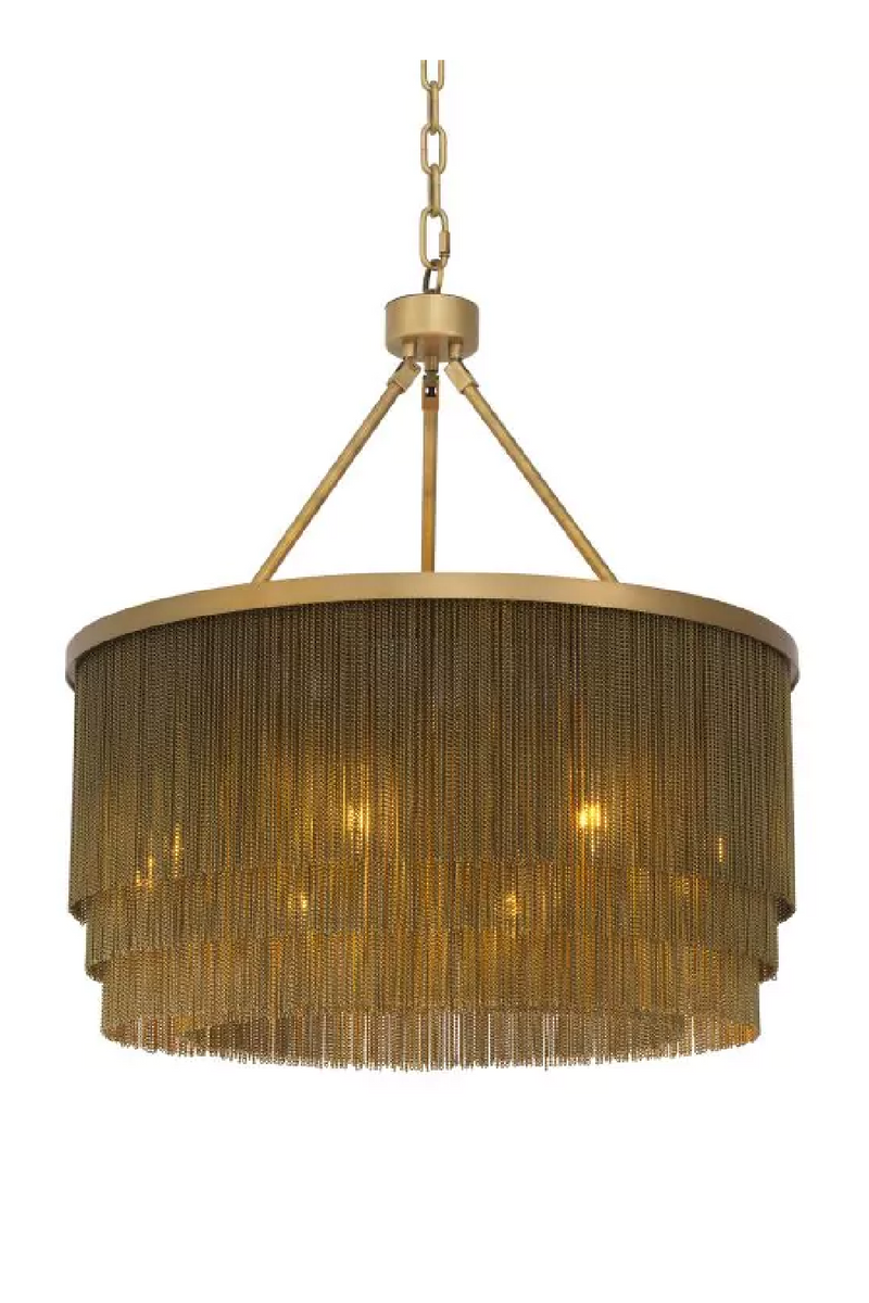 Round Golden Fringed Chandelier | Eichholtz Tissot | Eichholtzmiami.com