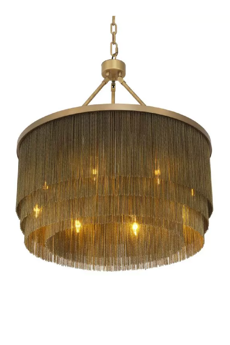 Round Golden Fringed Chandelier | Eichholtz Tissot | Eichholtzmiami.com