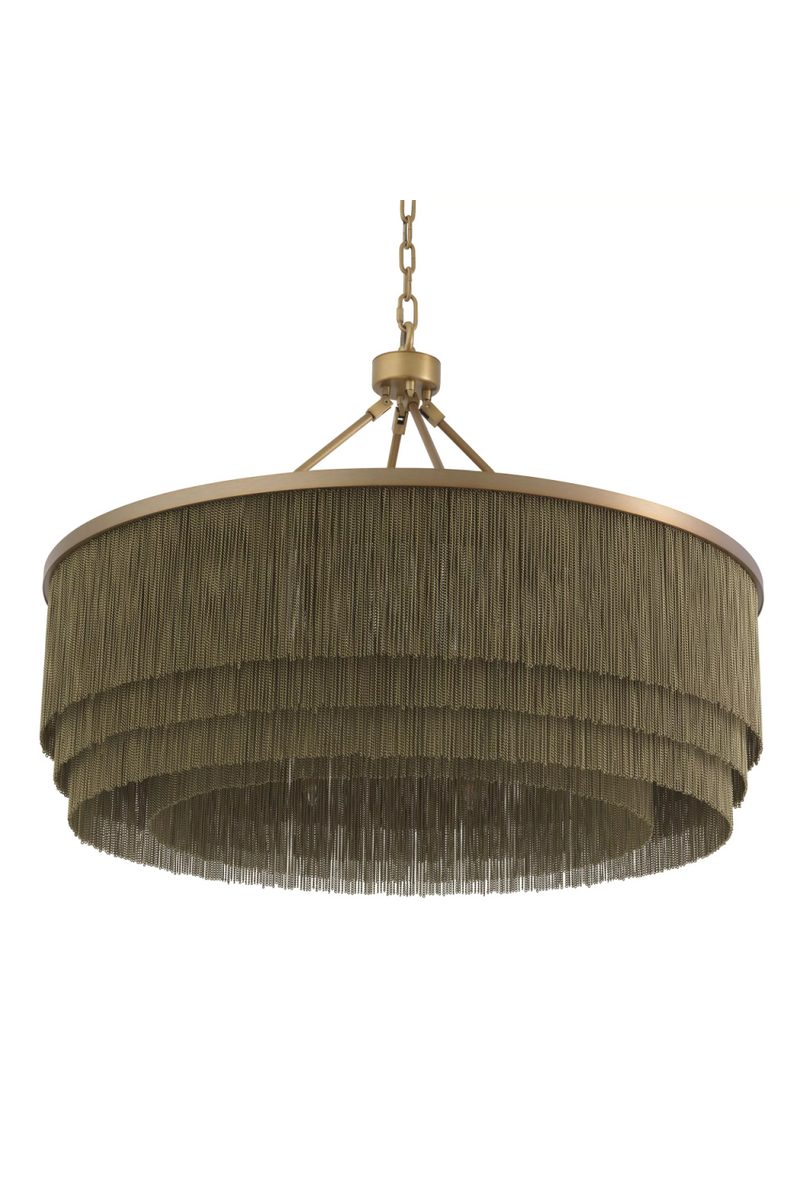 Round Golden Fringed Chandelier | Eichholtz Tissot | Eichholtzmiami.com