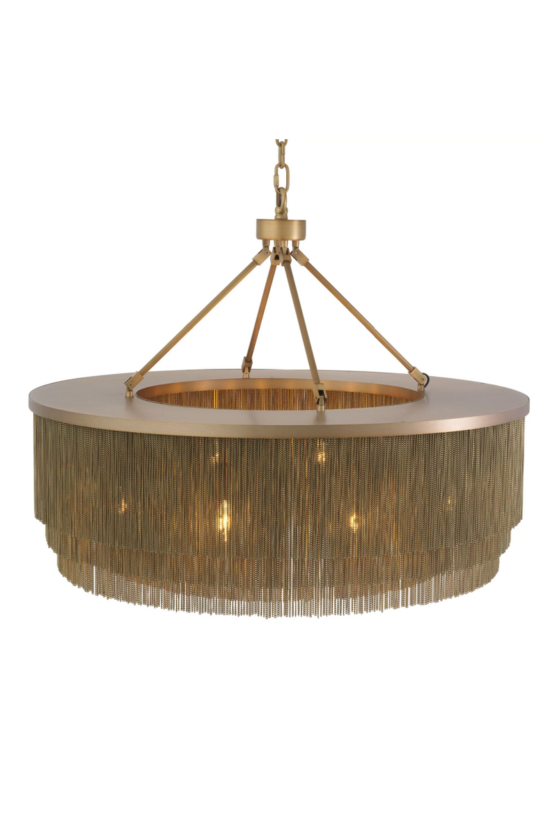 Round Golden Fringed Chandelier | Eichholtz Tissot | Eichholtzmiami.com