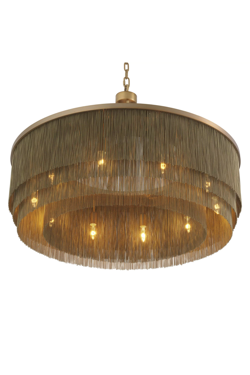 Round Golden Fringed Chandelier | Eichholtz Tissot | Eichholtzmiami.com