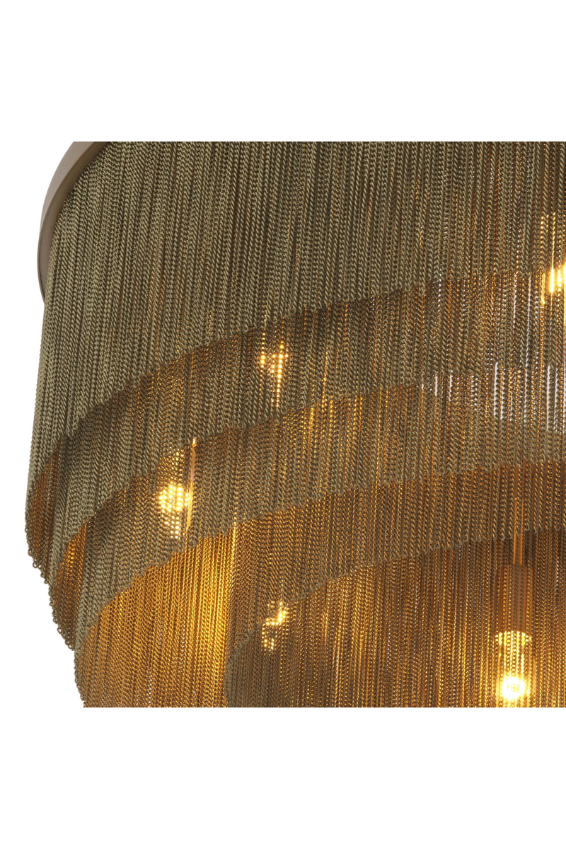 Round Golden Fringed Chandelier | Eichholtz Tissot | Eichholtzmiami.com