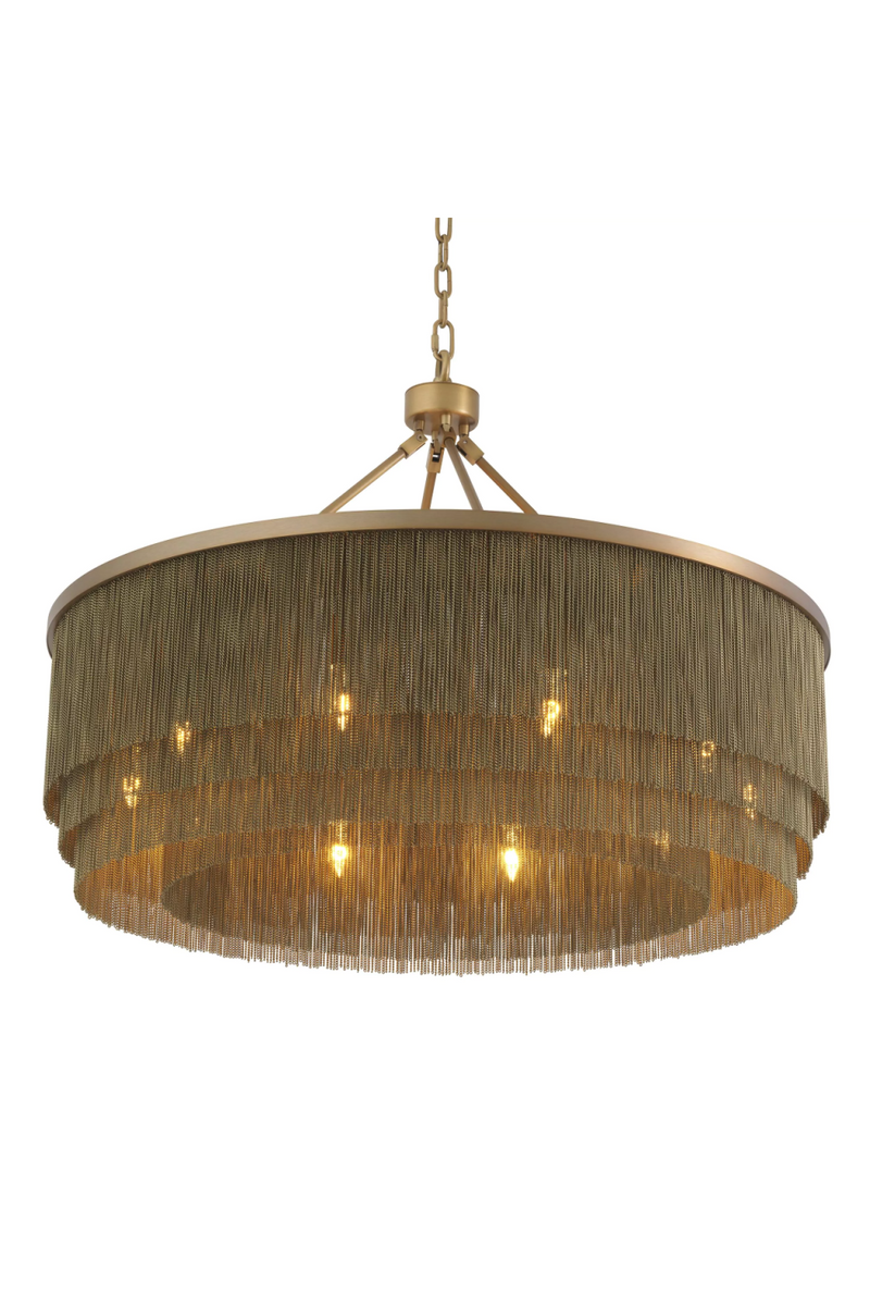 Round Golden Fringed Chandelier | Eichholtz Tissot | Eichholtzmiami.com