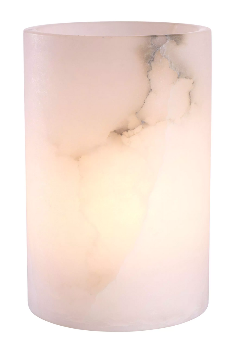 Cylindrical Translucent Alabaster Candle Holder | Eichholtz Mercer | Eichholtzmiami.com