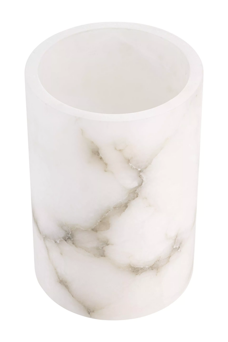 Cylindrical Translucent Alabaster Candle Holder | Eichholtz Mercer | Eichholtzmiami.com