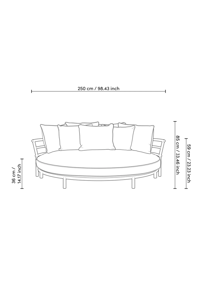 White Round Outdoor Sofa | Eichholtz Laguno | Eichholtzmiami.com