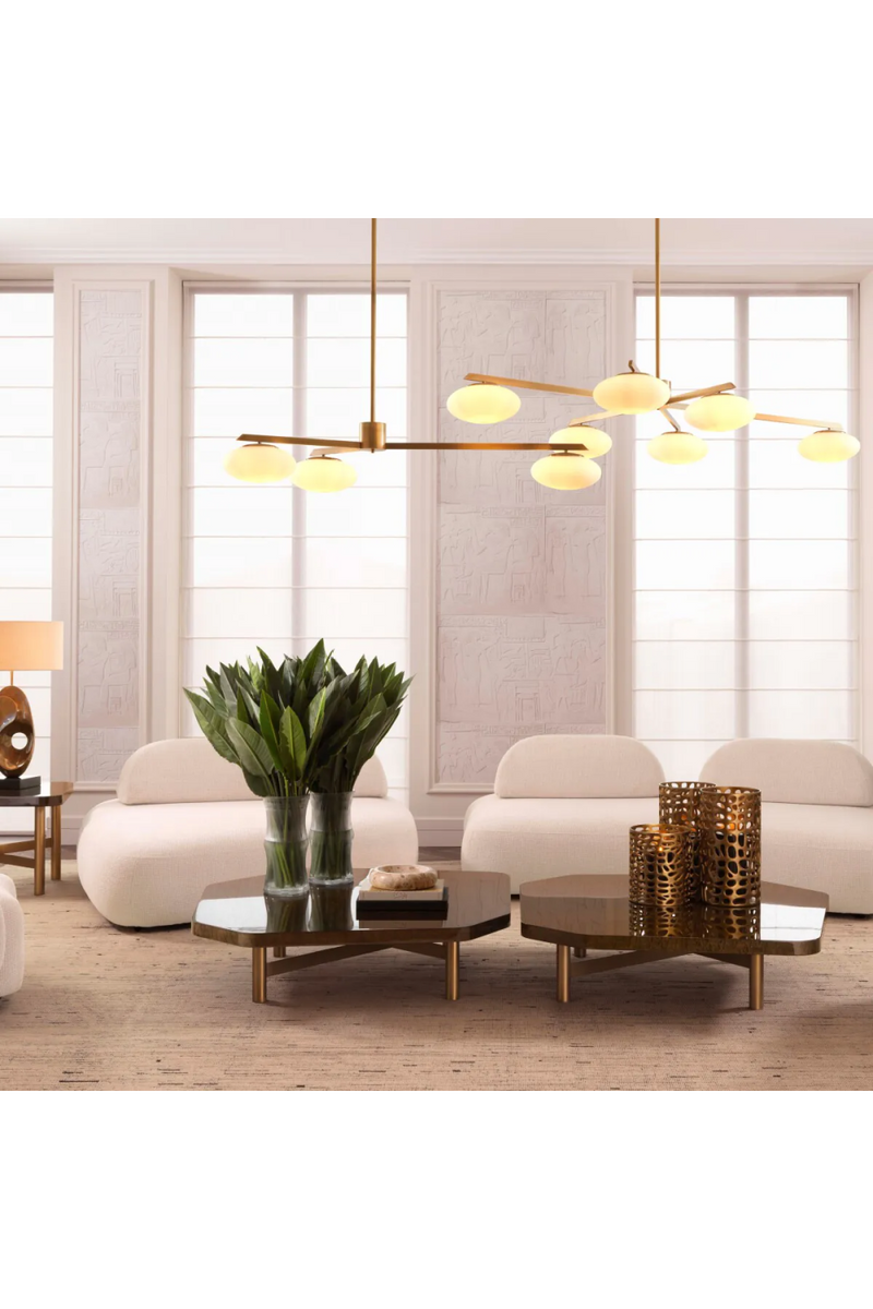 Elliptical White Glass Chandelier | Eichholtz Evergreen | Eichholtzmiami.com