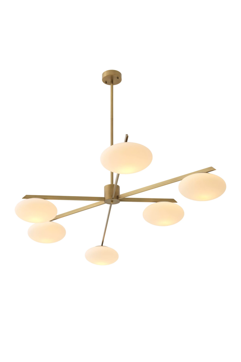 Elliptical White Glass Chandelier | Eichholtz Evergreen | Eichholtzmiami.com