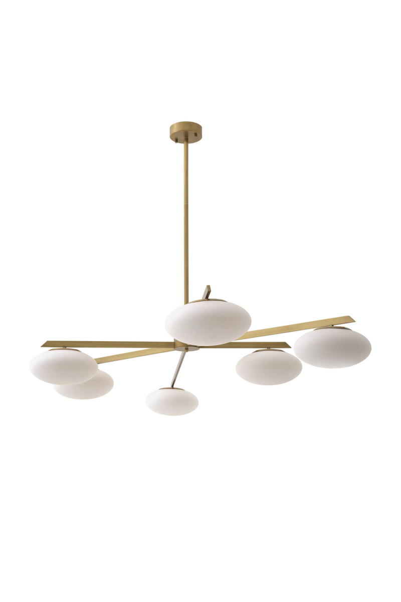 Elliptical White Glass Chandelier | Eichholtz Evergreen | Eichholtzmiami.com