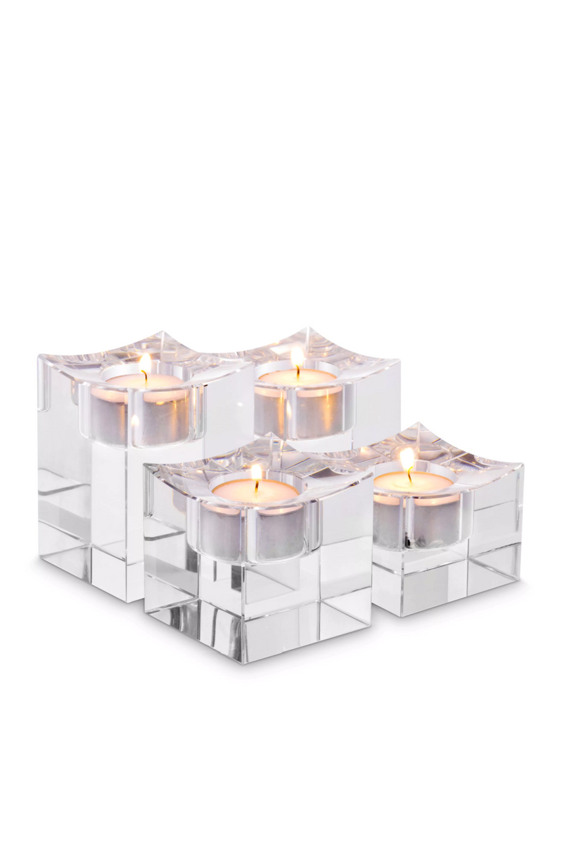 Crystal Tealight Holder Set (4) | Eichholtz Giancarlo | Eichholtzmiami.com