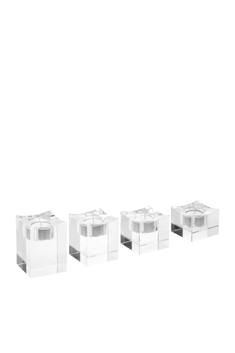 Crystal Tealight Holder Set (4) | Eichholtz Giancarlo | Eichholtzmiami.com