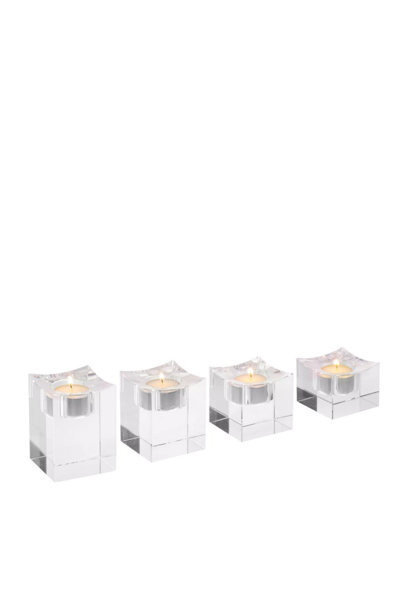 Crystal Tealight Holder Set (4) | Eichholtz Giancarlo | Eichholtzmiami.com