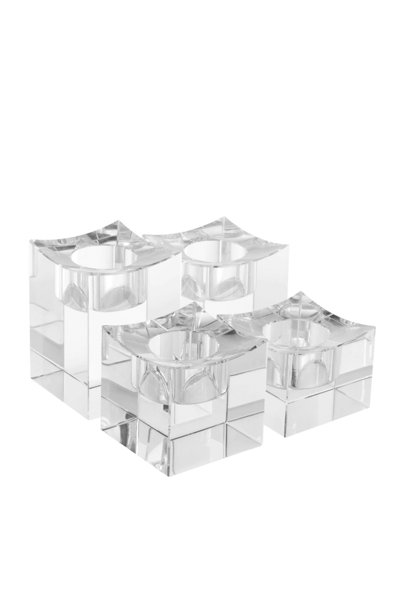 Crystal Tealight Holder Set (4) | Eichholtz Giancarlo | Eichholtzmiami.com