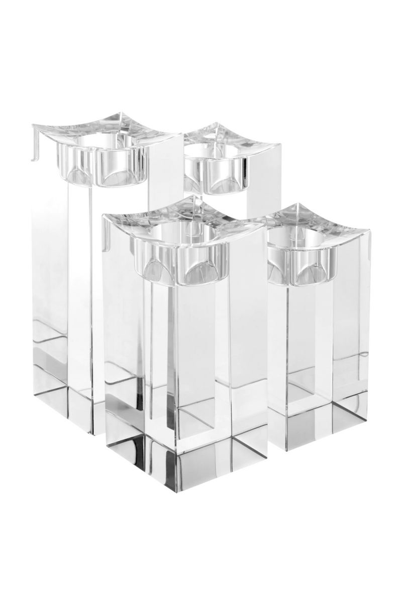 Crystal Tealight Holder Set (4) | Eichholtz Giancarlo | Oroatrade.com