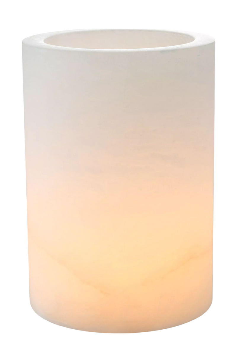 Cylindrical Translucent Alabaster Candle Holder | Eichholtz Mercer | Eichholtzmiami.com